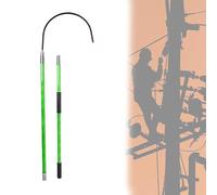 Electrician Rescue Hook Portable High Voltage Electrocution Rescue Hook with Epoxy Insulated Pole, 1 1.5 M 2 3 Meter Insulated Rescue Hooks for Fire/Construction Sites/Substation, Emergency Body Life