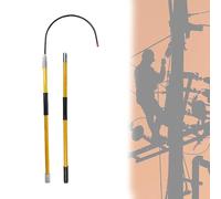 Electrician Rescue Hook Portable High Voltage Electrocution Rescue Hook with Epoxy Insulated Pole, 1 1.5 M 2 3 Meter Insulated Rescue Hooks for Fire/Construction Sites/Substation, Emergency Body Life