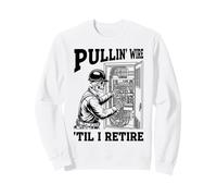 Electrician Skeleton Wire Pulling lineman electric worker Sweatshirt