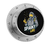 Electrician Sparky Life Mechanical Kitchen Timers for Cooking Countdown Magnetic Egg Timer