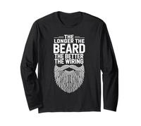 Electrician The Longer The Beard The Better The Wiring Men Long Sleeve T-Shirt
