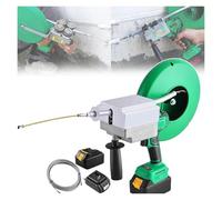 Electrician Threading Machine, Easy Through 6 Elbows 90°, Variable Speed + Auxiliary Handle, Quick Heat Dissipation, with Battery/Line 20M, for Architet,A