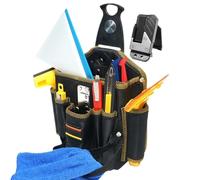 Electrician Tool Bag, Multiple Tool Belt Bag for Technicians, Large Capacity, Lightweight Belt Holder for Roofers, Hairdressers