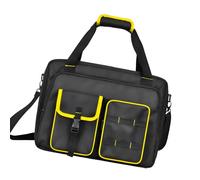 Electrician Tool Bag with Shoulder Strap and Top Handles, Polyester Carry Bag with Front Pockets for Mobile Repair Work and Daily Tool Organization Organizer Work Service Transport Repair Gear Storage