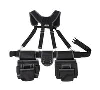 Electrician Tool Belt 12 Pockets, Heavy Duty Tool Belt Organizer with Adjustable Strap, 1680D Polyester Nylon Work Belt for Electricians Framers Roofers Handymen