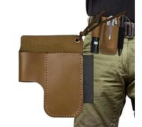 Electrician Tool Holder, Multi-Purpose Leather Bag with Retro Design - for Storage Room Work Tools | for Pen Cutter Torch DIY Construction Plumbing Wood Working Harvesting