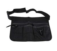 Electrician Tool Pouch Waist Bag Durable Multi Pocket Adjustable Belt for Electricians Handymen Contractors Oxford Cloth Green Black 34x24cm (Black)