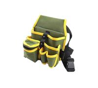 Electrician Tools Belt Storage Waist Bag Screwdriver Holster Working Holder Drill Organizer Pouch Versatility Waterproof Toolkit for Carpenter(Green)