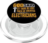 Electrician Vintage God Said Let There Be Light The He PopSockets PopGrip for MagSafe