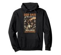 Electrician Vintage Retro God Said Let There Be Light The He Pullover Hoodie