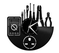 Electrician Vinyl Wall Clock Unique Gift for Friends Vintage Home Decoration Vintage Design Office Bar Room Home Decor