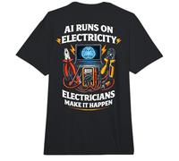 Electrician Vs. AI Electrical Engineer Cannot Replace Humor Comfort Colors Adult Heavyweight T-Shirt