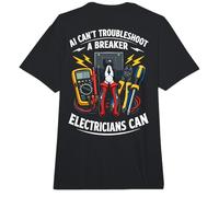 Electrician Vs. AI Electrical Engineer Cannot Replace Humor Comfort Colors Adult Heavyweight T-Shirt