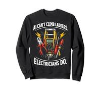 Electrician Vs. AI Electrical Engineer Cannot Replace Humor Sweatshirt