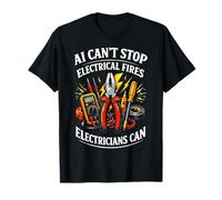 Electrician Vs. AI Electrical Engineer Cannot Replace Humor T-Shirt
