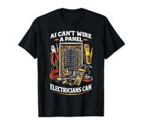 Electrician Vs. AI Electrical Engineer Cannot Replace Humor T-Shirt