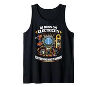 Electrician Vs. AI Electrical Engineer Cannot Replace Humor Tank Top