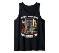 Electrician Vs. AI Electrical Engineer Cannot Replace Humor Tank Top