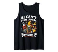 Electrician Vs. AI Electrical Engineer Cannot Replace Humor Tank Top