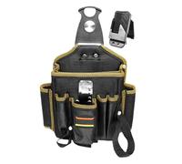 Electrician Waist Tool Bag, Multi Pocket Technician Tool Organizer, Large Capacity Lightweight Carpenter Belt Holster, Ideal for Roofers, Hair Stylists, and Craftsmen