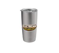 Electrician Where The Wires Hit The Road Funny Saying Joke Stainless Steel Insulated Tumbler