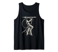 Electrician Wire Pull Action Sparky Graphic Tank Top