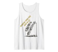 Electrician Worker Ladder Honor Dog Life Death Construction Tank Top