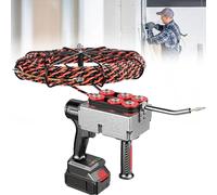 Electricians Cable Hidden Pipe Threading Device, Automatic Threading Machine, Hidden Cable Electric Cable Pulling Tool, Line Speed 40m/min, Lead Length 15m for Construction Hydropower,2 Batterys