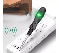 Electrician's Dual-Function Voltage Tester & Screwdriver with Live/Neutral Detection, Breakpoint Finder, and Slotted/Cross Tips - 165mm Gray Multi