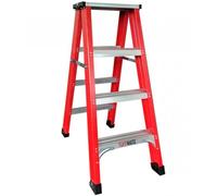 Electricians Fibreglass Step Ladder 4 Treads 1.2M EN131 Heavy Duty foldable folding stepladder lightweight TUFFMATE