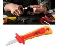 Electrician's Knife, 1000V Antimagnetic Electrician's Knife, High Voltage Resistant, Short Circuit Prevention, with Soft Plastic Handle for Meter Mounting