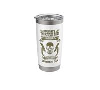 Electricians Life The Pain is Real Electical Engineer Worker Stainless Steel Insulated Tumbler