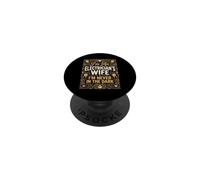 Electrician's Wife I'm Never In The Dark Lineman PopSockets Adhesive PopGrip