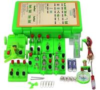 Electricity Experiment Box: Scientific Exploration Circuit Set With Magnetism Kit - Includes Traffic Light & Wind Power Generation Experiments