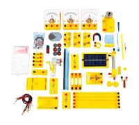 Electricity Experiment Box Set Single-Pole Double-Throw Switch Electromagnetic Electric Bell Ampere Experimental Device Multifunctional Base Five Row Resistance Law