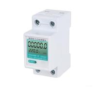 Electricity Meter, 2P Miniature Single Phase LCD Display Level 1 Accuracy 220V Rail Mounted for Rental(reset model)