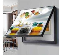 Electricity Meter Box Decorative Painting Hidden Lift The Lid Type Horizontal Hatchback Paintings Suitable Fuse Box Cover for Living Room(D,40 * 30)
