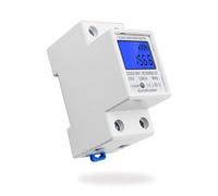 Electricity Meter Top-Hat Rail 1 Phase AC Meter - 80A 220V DIN LCD Digital Electricity Meter Intermediate Meter Current Meter Consumption Meter Uncalibrated S0 Interface Counter