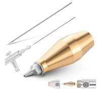 ElectricWise 0.35mm Airbrush Nozzle and Fluid Needle Replacement, Compatible with Iwata Eclipse Cs, Bs, SBS, Fluid Needle E3 Airbrush, Brass and Spring Steel, for Painting Modeling Cake Decor Makeup
