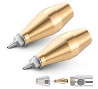 ElectricWise 0.35mm Airbrush Nozzle Replacement, Compatible with Iwata Eclipse Cs, Bs, SBS Airbrush, Brass Nozzles Tips Replacement Accessories for Painting, Modeling, Cake Decor, Makeup (2 Pack)