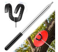 ElectricWise 2 in 1 Disc Golf Retriever, 16 FT Extendable Pole, Disc Golf Retriever Pole with Suction Cup and Hook, Long Distance Equipment Grabber for Picking Up from Tree, Water, Lawn, Bushes, Rock