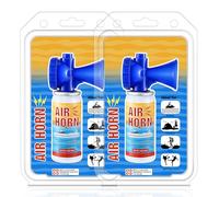 ElectricWise 2 Pack Air Horn, 122dB Very Loud Air Horns Can, Heard Up to 1/2 Mile Away, 1.4OZ Small Boat Air Horns for Safety, Meet US Coast Guard Ideal for Boating, Camping, Hiking, Sporting Events