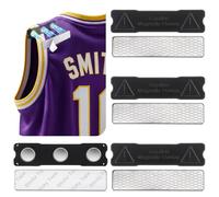 ElectricWise Strong Magnet Invisible Jersey Hanger for Wall - 4 Pack No Drill Jersey Frame Display, Damage Free Hanging for 1-2 lbs Weight, Perfect for Sports Jerseys Display Case & Memorabilia