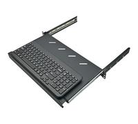 Electriduct 1U Keyboard Tray - Fully Extendable Universal 19" Rack Mount Sliding Shelf for Network Equipment Server Cabinet Enclosure with 3-Rail System and Mounting Hardware - 10.8" Deep