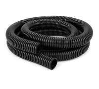 Electriduct 2" Flame Retardant Wire Loom Polypropylene Split Tubing Corrugated Conduit (48mm ID) - 10 Feet - Black