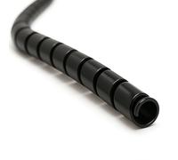 Electriduct 3/4 Inch Heavy Duty Spiral Wrap HDPE Flexible Plastic Cable Sleeve 10 Feet - Black
