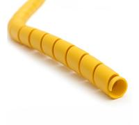 Electriduct 3/4 Inch Heavy Duty Spiral Wrap HDPE Flexible Plastic Cable Sleeve 25 Feet - Yellow