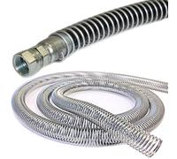 Electriduct 3/4" Steel Spring Guard Flexible Pipe Hose Protector Metal Spiral Wrap Armor Cover - 21mm - 10 Feet