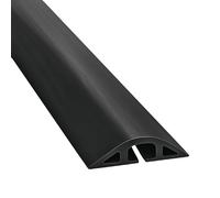 Electriduct D-2 Rubber Duct Cord Cover - 5 Feet Black Floor Cable Protector,D-2-5-BK