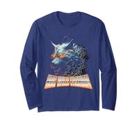 Electrified Wolf Chaos Animal Rage Energy Storm Long Sleeve T-Shirt